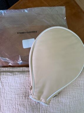 Stoney Clover Lane Beige Cream Tennis Racket Cover - Brand New